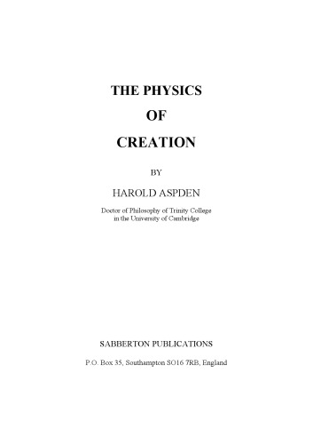 THE PHYSICS OF CREATION