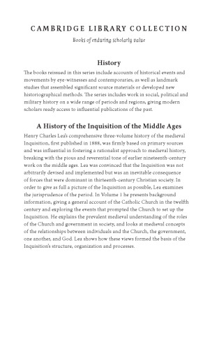 A History of the Inquisition of the Middle Ages: Volume 1