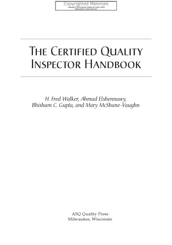 Certified Quality Inspector Handbook