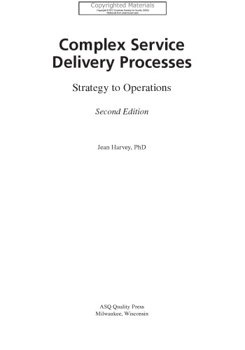 Complex Service Delivery Processes - Strategy to Operations