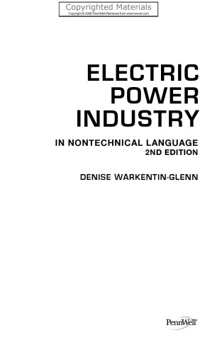 Electric Power Industry in Nontechnical Language