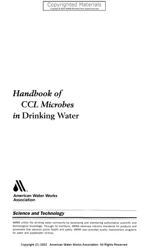 Handbook of CCL Microbes in Drinking Water