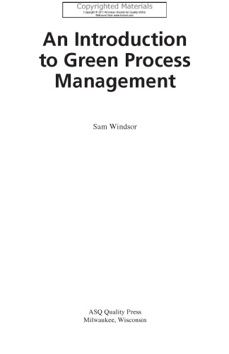 Introduction to Green Process Management