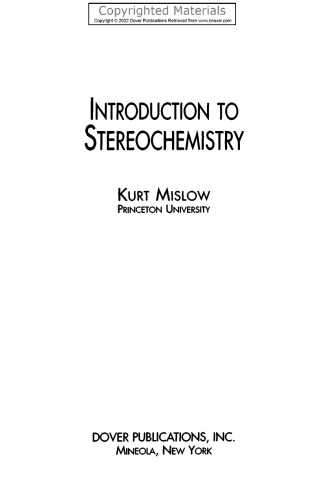 Introduction to Stereochemistry