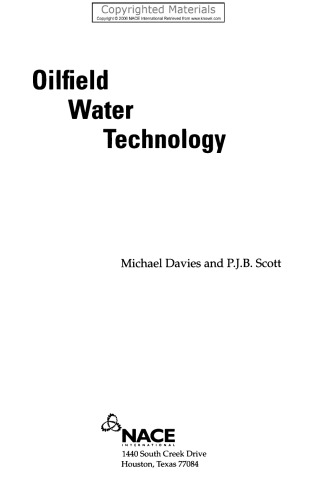 Oilfield Water Technology
