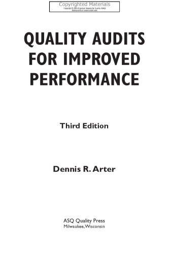 Quality Audits for Improved Performance