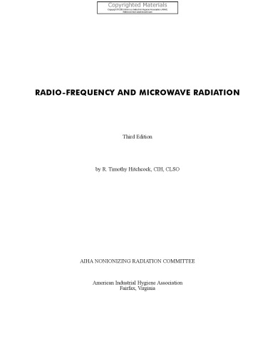 Radio-Frequency and Microwave Radiation