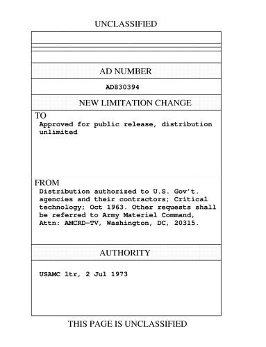 Engineering Design Handbook - Military Pyrotechnics Series, Part Three - Properties of Materials Used in Pyrotechnic Compositions