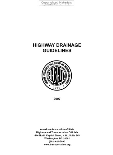 Highway Drainage Guidelines