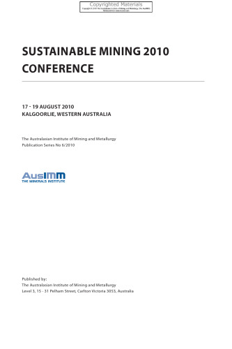 Sustainable Mining Conference 2010