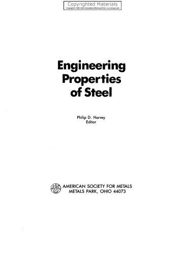 Engineering Properties of Steel
