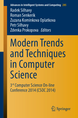 Modern Trends and Techniques in Computer Science: 3rd Computer Science On-line Conference 2014 (CSOC 2014)