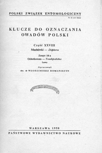 Część XXVIII - Diptera (zaplanowano 78 zeszytów) 14a