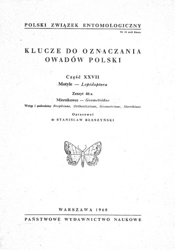 Część XXVII - Lepidoptera (zaplanowano 66 zeszytów) 46a