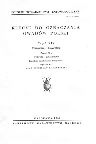 Część XIX - Coleoptera (zaplanowano 100 zeszytów) 98b