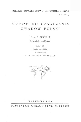 Część XXVIII - Diptera (zaplanowano 78 zeszytów) 27