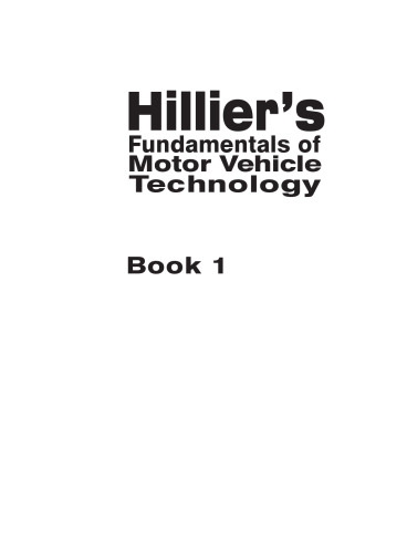 Hillier's fundamentals of motor vehicle technology
