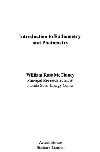 Introduction to radiometry and photometry