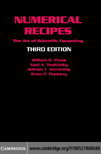 Numerical recipes : the art of scientific computing