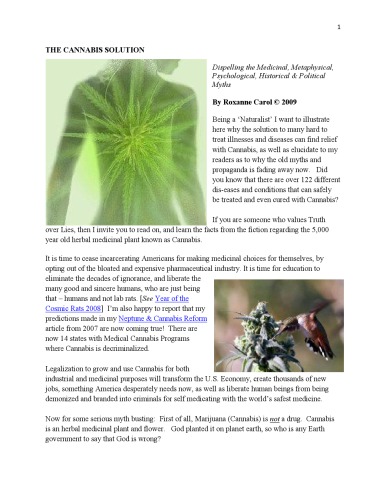 The Cannabis Solution