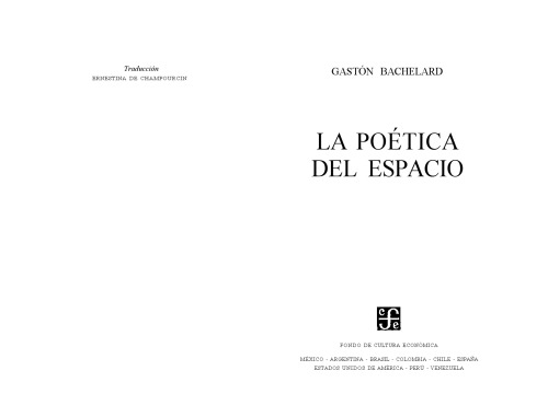 La Poetica del Espacio