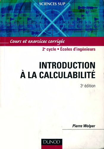 Introduction à la calculabilité : Cours et exercices corrigés