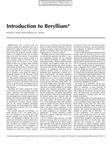 ASM Handbook - Beryllium and Beryllium Alloys
