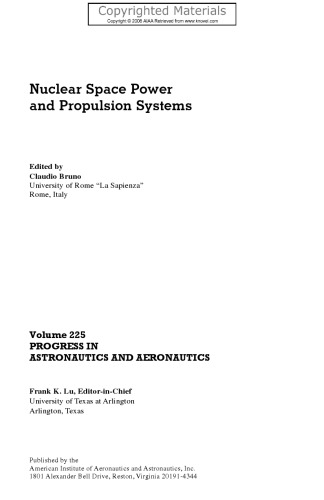 Nuclear Space Power and Propulsion Systems