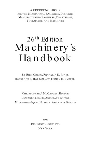Machinery's Handbook