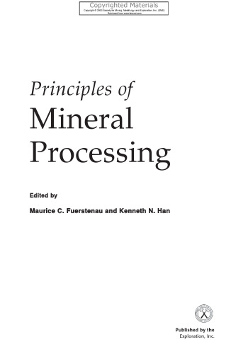 Principles of Mineral Processing
