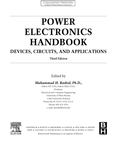 Power Electronics Handbook - Devices, Circuits, and Applications