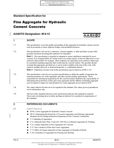 Standard Specifications for Transportation Materials and Methods of Sampling and Testing (33rd Edition) and AASHTO Provisional Standards, 2013 Edition