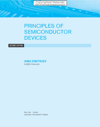 Principles of Semiconductor Devices (2nd Edition)