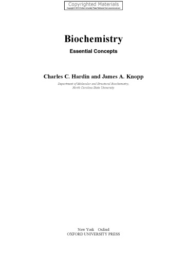 Biochemistry - Essential Concepts