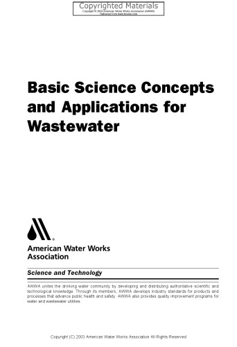 Basic Science Concepts and Applications for Wastewater