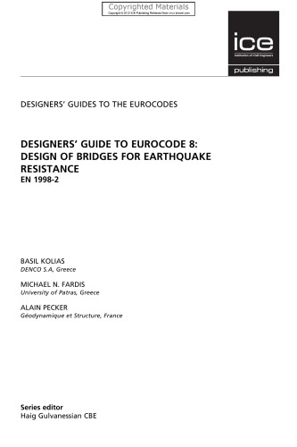 Designers' Guide to Eurocode 8 - Design of Bridges for Earthquake Resistance EN 1998-2