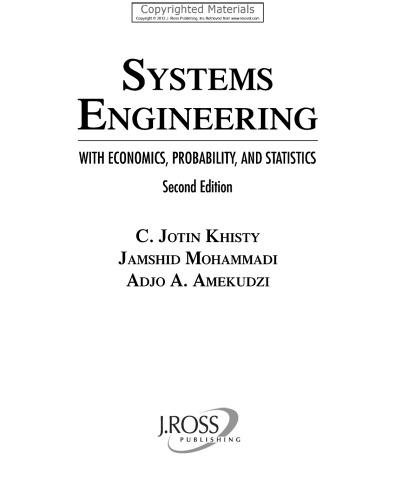 Systems Engineering with Economics, Probability and Statistics (2nd Edition)