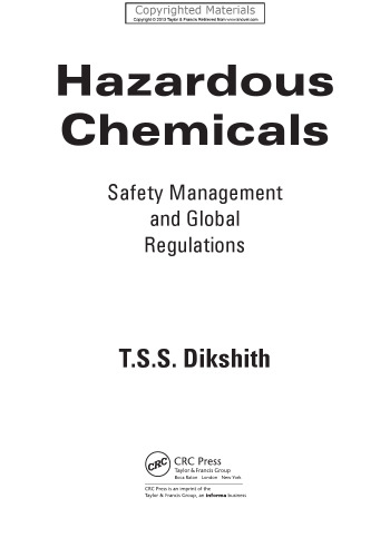 Hazardous Chemicals - Safety Management and Global Regulations