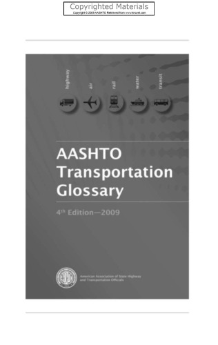 AASHTO Transportation Glossary