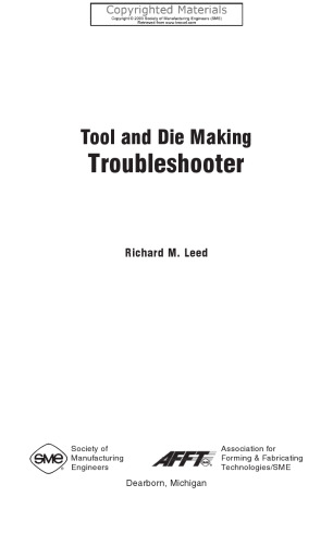 Tool and Die Making Troubleshooter