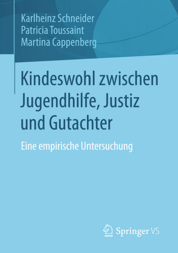 Kindeswohl zwischen Jugendhilfe, Justiz und Gutachter: Eine empirische Untersuchung