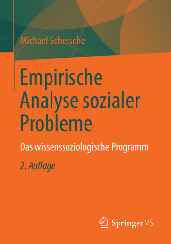Empirische Analyse sozialer Probleme: Das wissenssoziologische Programm