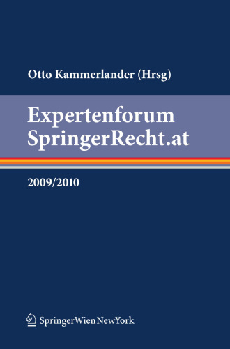 Expertenforum SpringerRecht.at: 2009/2010