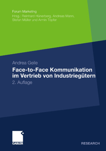 Face-to-Face Kommunikation im Vertrieb von Industriegütern