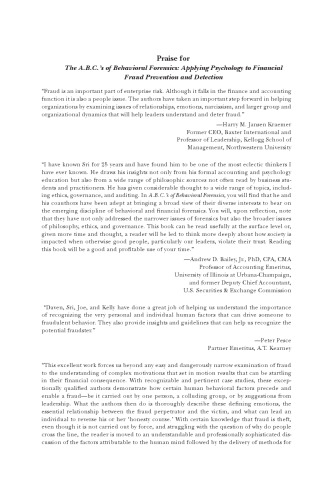 A.B.C.'s of Behavioral Forensics: Applying Psychology to Financial Fraud Prevention and Detection