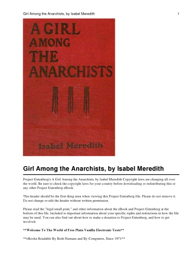 A Girl Among the Anarchists