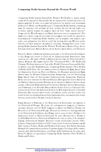 Comparing Media Systems Beyond the Western World