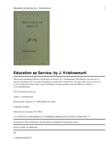 Education as Service