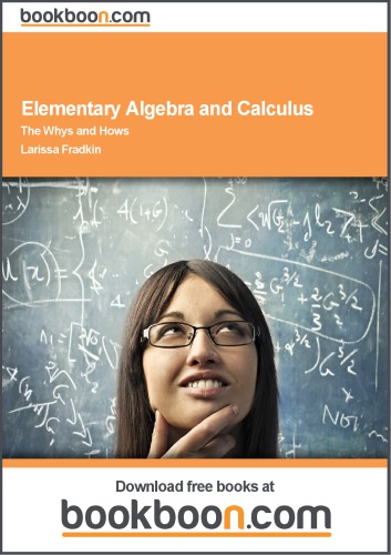 Elementary Algebra and Calculus