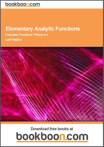 Elementary Analytic Functions